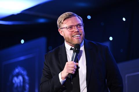 Rob Beckett at the Pallet-Track gala