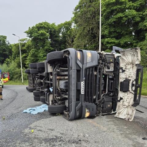 Swiatek overturned his truck near Scotch Corner