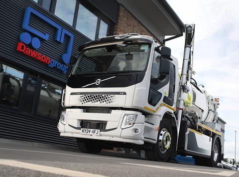 Dawsongroup emc has taken delivery of seven electric trucks, as part of an order for more  than 100 new Volvos.