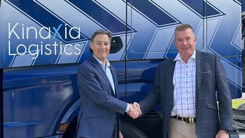 Kinaxia Logistics board director Barry Germany, right, pictured with Michael Robinson, chairman of Robinson Young