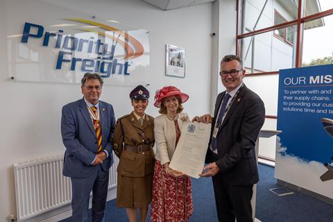 CEO Neil Williams receives The King's Award for Enterprise from the Lord-Lieutenant of Kent